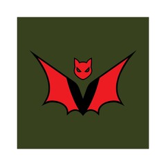 bat vector icon logo template
