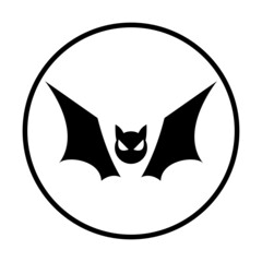 bat vector icon logo template