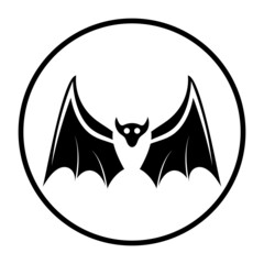 bat vector icon logo template