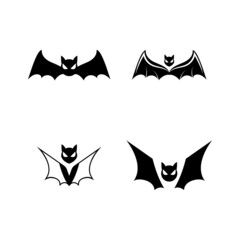 bat vector icon logo template