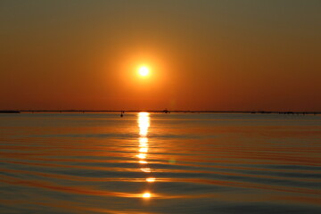 Sonnenuntergang in der Bucht von Venedig