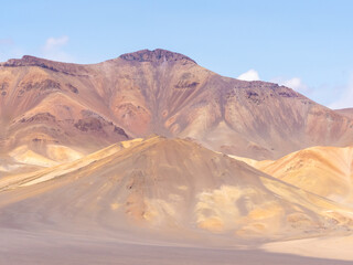 Fascinating color variations and textures of the Atacama desert dunes, Chile
