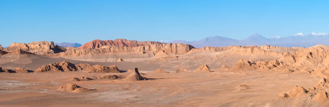 Stunning desert landscapes in the Valley of Moon (Valle de la Luna), San  Pedro de Atacama, Chile. Unique rock formations, cliffs sand dunes with  infinite color and texture variations. Stock Photo | Adobe Stock
