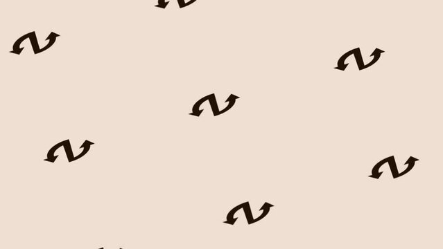 animation of spinning arrows icon on light pastel background
