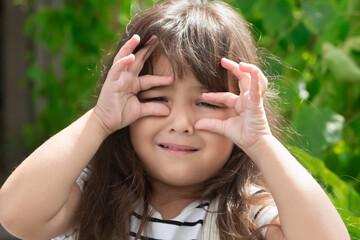 sad unhappy little girl crying