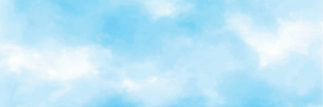 Panorama view blue sky background, vector illustrator
