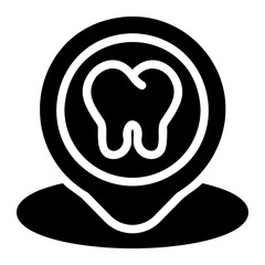Dental care glyph icon