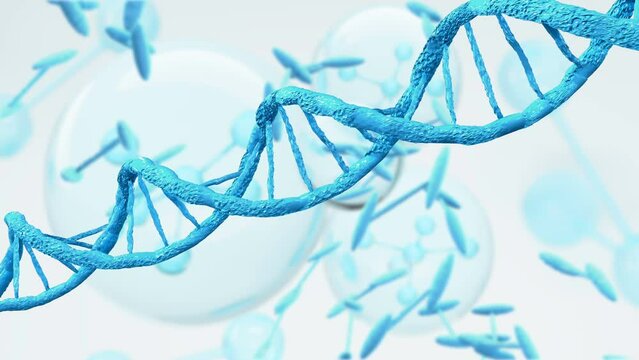 DNA spiral structure. Medical science, genetic biotechnology, chemistry biology, science background, 3d illustration