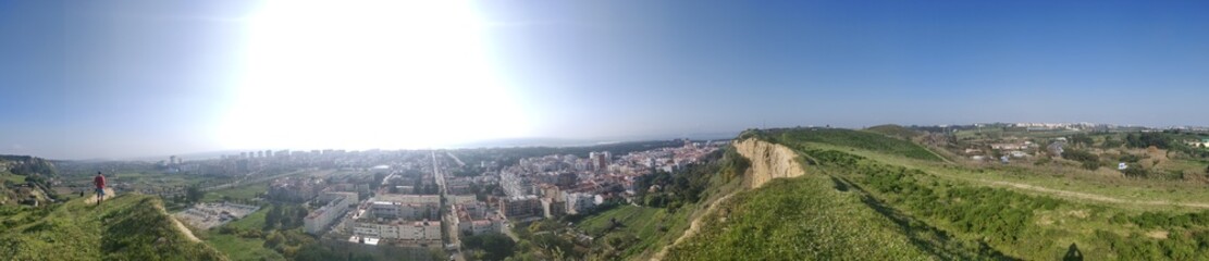 Panorama of Costa da Caparica, Portugal