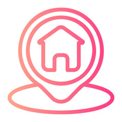Obraz premium home gradient icon