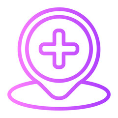 hospital gradient icon