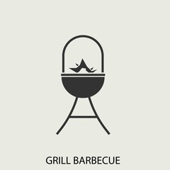 Obraz na płótnie Canvas grill bbq vector icon illustration sign 