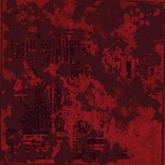 Grunge background is red. Abstract scratched texture. Vector graffiti
