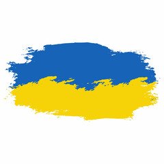 Fototapeta premium Ukraine flag. Vector illustration isolated on white background. Symbol of Ukraine.