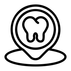 Dental care line icon