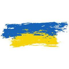 Ukraine flag. Vector illustration isolated on white background. Symbol of Ukraine.