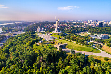 The Motherland Monument and the Second World War Museum in Kiev, Ukraine before the conflict with Russia