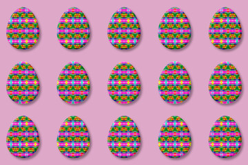 colorful easter eggs luxury fractal pattern glass crystal easter egg design decor