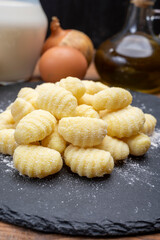 Italian cuisine, homemade gnocchi di patata made from potatoes