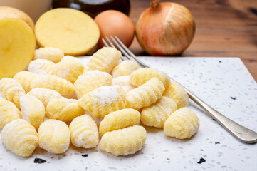 Italian cuisine, homemade gnocchi di patata made from potatoes