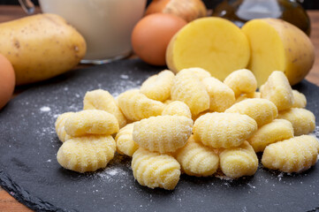 Italian cuisine, homemade gnocchi di patata made from potatoes