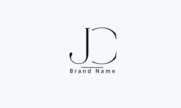 JC CJ J C abstract vector logo monogram template