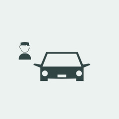 Car parking vector icon illustration sign 