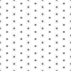 Square seamless background pattern from geometric shapes. The pattern is evenly filled with black astrological sextile symbols. Vector illustration on white background