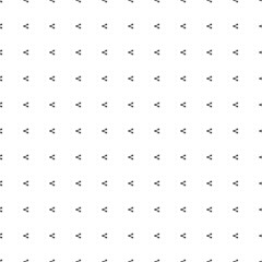 Square seamless background pattern from geometric shapes. The pattern is evenly filled with small black share symbols. Vector illustration on white background