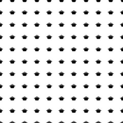 Square seamless background pattern from geometric shapes. The pattern is evenly filled with big black pot symbols. Vector illustration on white background