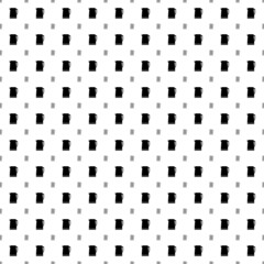 Square seamless background pattern from geometric shapes are different sizes and opacity. The pattern is evenly filled with big black kettle symbols. Vector illustration on white background