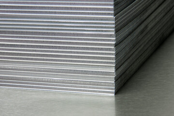 shiny metal corrugation. aluminum molded foil.