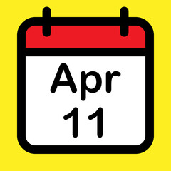 Calender icon eleventh April