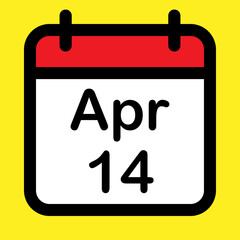 Calender icon fourteenth April