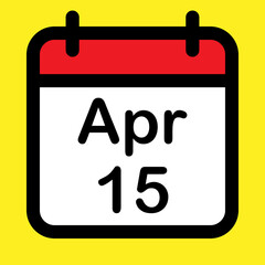 Calender icon fifteenth April