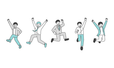 ビジネスパーソンのイメージイラスト素材