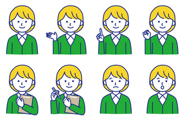 人物 女性 襟 ワイシャツ ブラウス  カーディガン アイコン