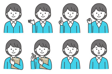 人物 女性 襟 ワイシャツ ブラウス  カーディガン アイコン