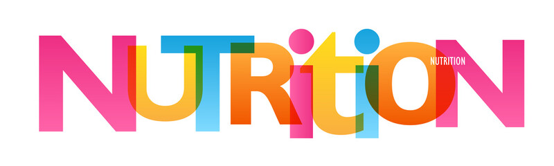 NUTRITION colorful vector typography banner