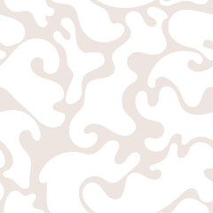 Vector seamless camouflage pattern in beige and white colors