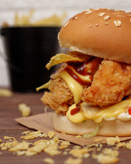 chicken cheese burger