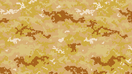 Military Pixel camouflage texture pattern horizontal banner illustration wallpaper background copy space, place for text, text area