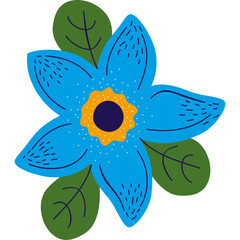 blue flower garden