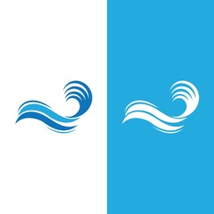 Obraz premium Wave beach vector illustration design