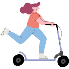 girl in skateboard character