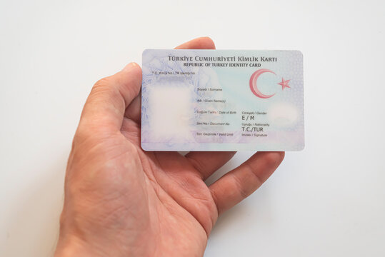 K.Maraş TURKEY 30 May 2021 Republic of Turkey and new identity card. selective focus.