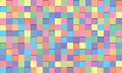 Abstract colorful mosaic background. A square pattern.