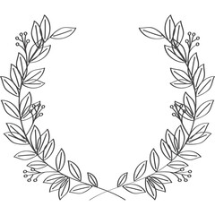 Fototapeta na wymiar crown wreath sketch