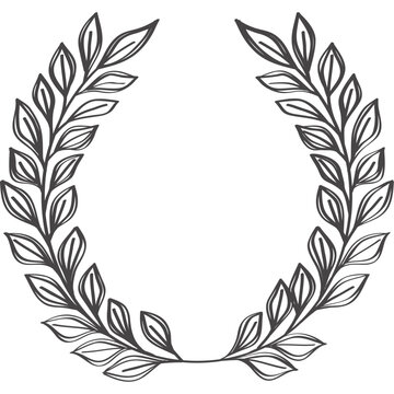 wreath crown sketch style