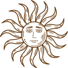 sun with face zodiac